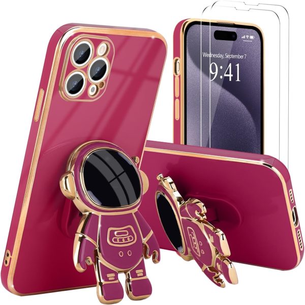 Pepmune iPhone 15 Pro Max Case with Cute 3D Astronaut Stand